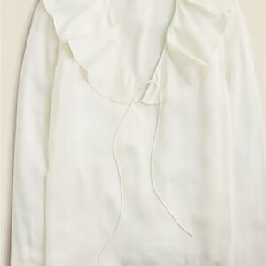 J. Crew Cream Ruffled Blouse NEW size M